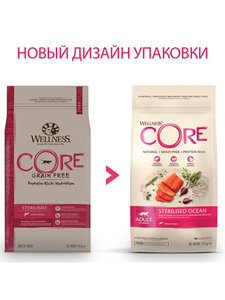 Корм из лосося для стерилизованных кошек и кастрированных котов 1,75 кг