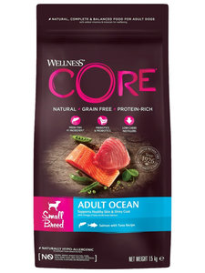 Корм Wellness CORE Ocean для собак малых пород, с тунцом и лососем, 1.5 кг